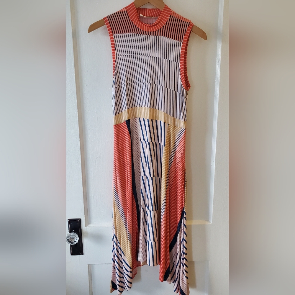 Maeve by Anthropologie geometric print sleeveless knit dress women's sz xs